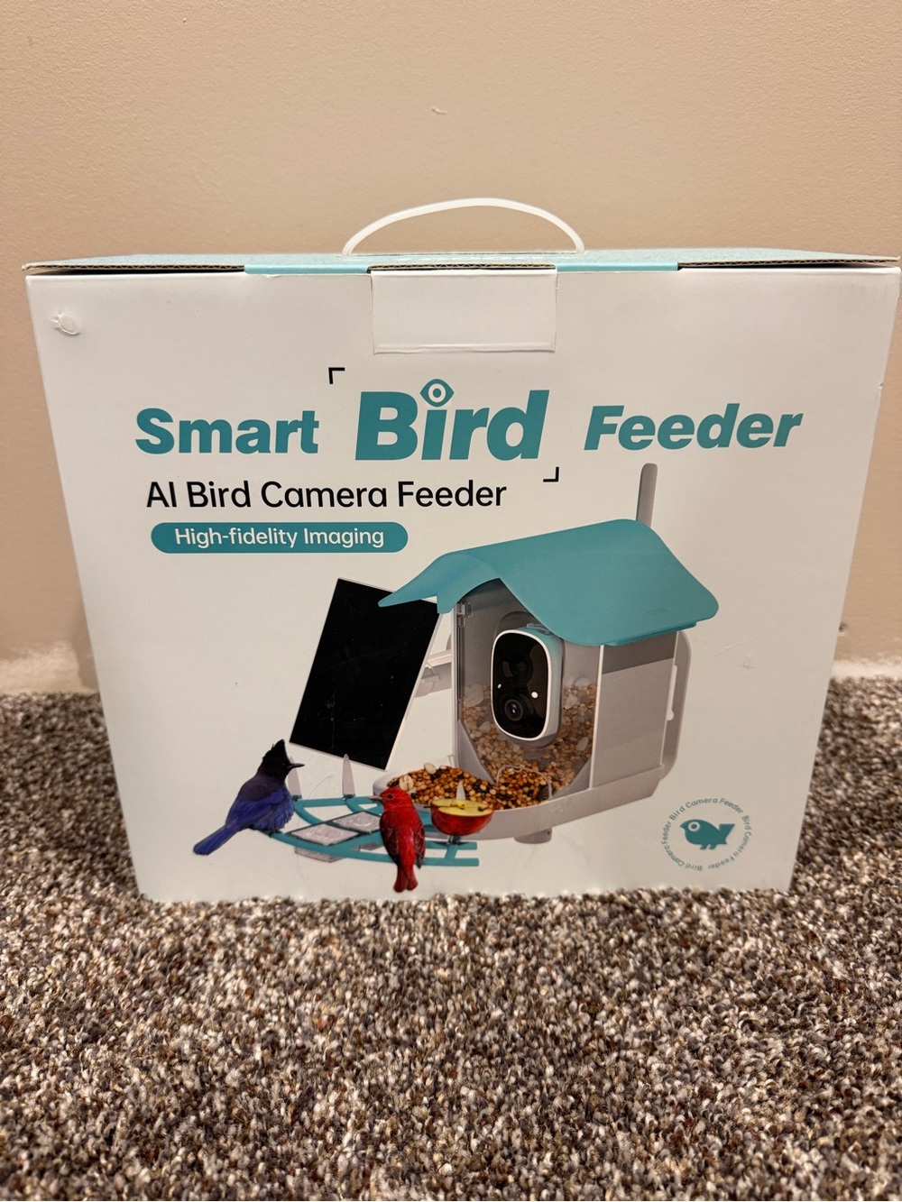 Smart Bird Feeder AI Camera - Teal - Solar Powered, BRAND NEW - NEVER OPENED